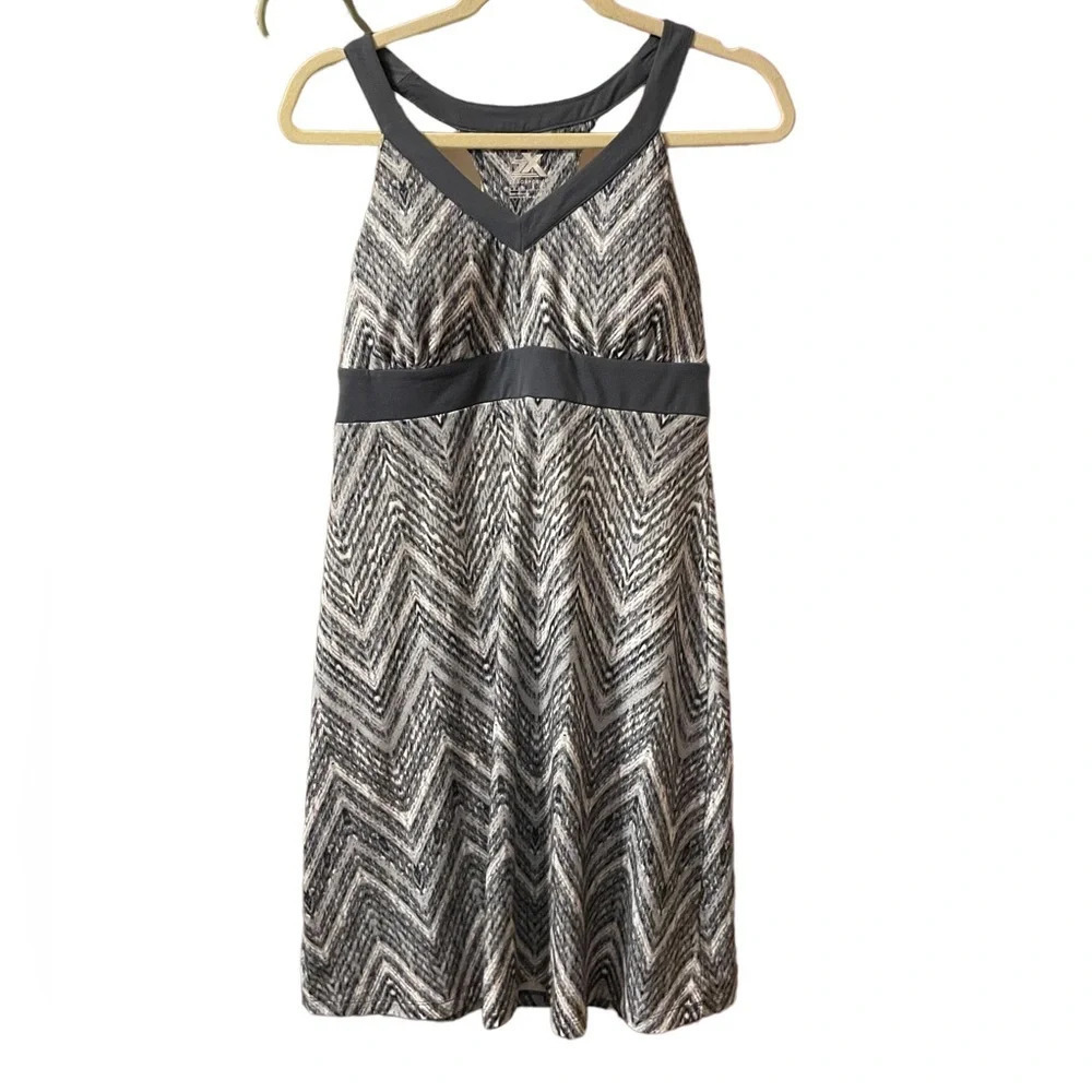ZEROXPOSUR GRAY CHEVRON ATHLEISURE DRESS